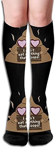 I Don't Eat Anything That Poops Vegan Food Gift Athletic Sport Tube Socks Socks Crew Socks (1 Pair) For Women &amp; Men Below Knee High