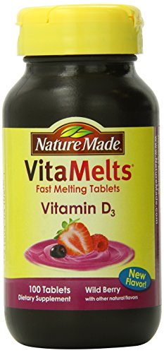 Nature Made Vitamelts Vitamin D3 Tablets, Wild Berry, 100 Count Nature Made Vitamelts Vitamin D3 Tablets, Wild Berry, 100 Count