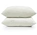 Home Fashion Designs 2 Pack Premium Bamboo Pillow Protectors | Luxuriously Soft Eco-Friendly | Natural Cotton Encasement | Jumbo/Queen Size Zippered Pillow Covers