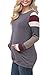 BLENCOT Women's Color Block Long Sleeve Tunic Sweatshirt Tops with Kangaroo Pocket