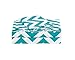 Chezmoi Collection 3-Piece Chevron Zig Zag Comforter Bedding Set (Queen, Teal)