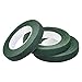 eBoot 3 Pack Floral Tape Stem Wrap 1/ 2 Inch x 30 Yards with 22 Gauge Paddle Wire, Dark Green