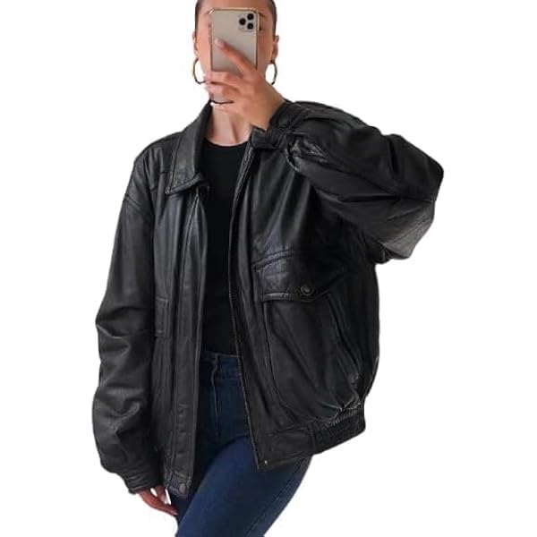 Amazon.com: 90's Oversized Bomber Jacket Retro Vintage Classic