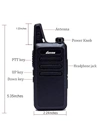 Walkie Talkies Mini Radio de 2 vías con auricular recargable UHF 3 W 16 canales CTCSS DCS VOX para niños adultos, camping, senderismo, juego por Luiton