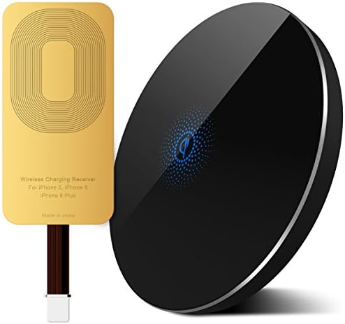 iPhone X Wireless Charger, Himino QI Wireless Charging Pad with Receiver for iPhone 6/6S/6 Plus/6S Plus/8/8 Plus, Standard Charge for Samsung Galaxy Note 8/S8/S8 Plus/S7 and all Qi-Enabled Devices