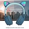 Usoun-Kids-Bluetooth-Headphones-Cat-Ear-LED-Light-Child-Wireless-Headphones-with-Microphone-FM-RadioTF-Card-Foldable-Bluetooth-Stereo-Over-Ear-kids-Headsets-for-Boys-Girls-Adults-blue Usoun Kids Bluetooth Headphones, Cat Ear LED Light Child Wireless Headphones with Microphone, FM Radio/TF Card, Foldable…