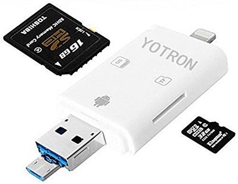 Yotron Memory card reader Supports USB / SDHC / Micro SD / OTG Card Reader For iPhone / MAC / PC / Android (not included SD card)