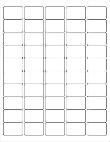 (6 Sheets) 300 1"x1-1/2" Blank White Stickers for Inkjet & Laser Printers ~ Size: 8-1/2"X11" Standard Sheets