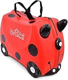 Trunki Original Kids Ride-On Suitcase and Carry-On Luggage - Harley Ladybug (Red)