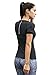 Women's Short Sleeve T-Shirts Moisture Wicking Athletic Tops(Charcoal, Large)