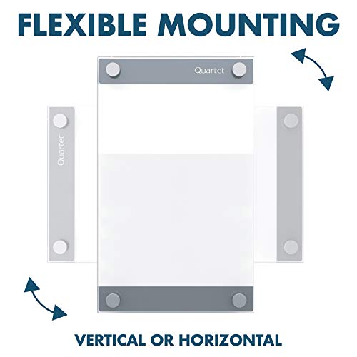 Quartet Glass Whiteboard, Dry Erase Board, 81/2" x 11", with Customizable Templates