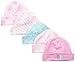 Gerber Baby Girls' 5 Pack Caps
