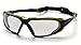 Pyramex Highlander Safety Eyewear, Black-Lime Frame/Clear Anti-Fog Lens
