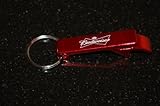 Red Budweiser Keychain Bottle Opener