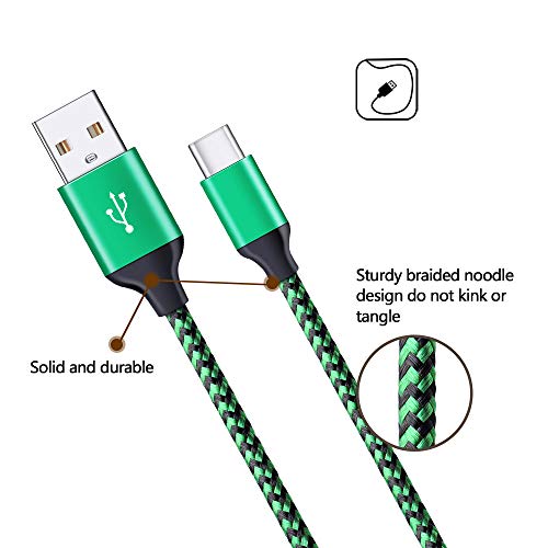 USB C Charger Set, Wall Charger Block with 2-Pack 6Ft Type C Power Charger Cord Replacement for Samsung Galaxy Note 10 Note 10+ S10e A50, Google Pixel 3a/3a XL,2 3/3 XL, Moto G7 Z4 X5 - Thumbnail 3
