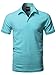 Youstar Men's Solid Short Sleeves Basic Premium Quality Side Slit Polo Shirt