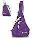 Sling Bag Chest Bag Unbalance BackPack Sack Shoulder Messenger Pouch Haversack Rucksack Chest Crossbody Backpack Pack for Travel Outdoor Foldable nylon purple, by LC Prime