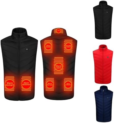 Heated Body Warmer, 3 Temperature Control Settings, Fast Warmth Heated Gilet for Winter Outdoor Work & Hiking (No Battery Included)