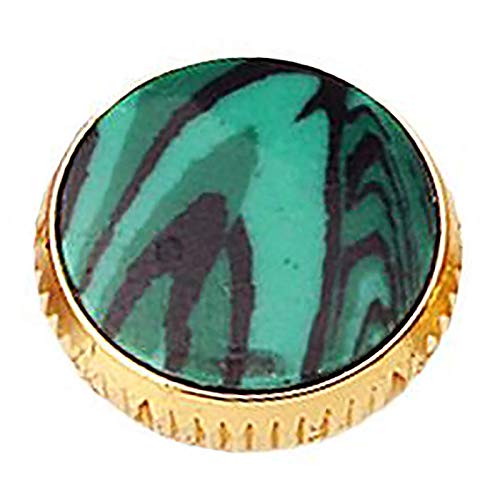 SODIAL 3 Pieces of Gold Plated Malachite Insert Finger Buttons for Trumpet Repairing Brass Instruments Accessories