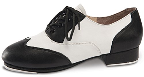DanceNwearApplause Black and White Spectator Tap Shoe (10.5MED)