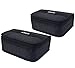MIER Portable Lunch Bag Food Storage Cooler Bag Thermal Insulated Lunch Box Case, Package of 2, Black