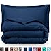 Bare Home Comforter Set - Queen Size - Ultra-Soft - Goose Down Alternative - Premium 1800 Series - All Season Warmth (Queen, Dark Blue)