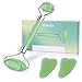 Jade Roller - TURATA Face and Gua Sha Scrap Massage Tool Set For Anti Aging & Wrinkle, Facial Eye Neck Beauty Slimming Massager Therapy Skin Rejuvenate, 100% Natural Facial Jade Stone