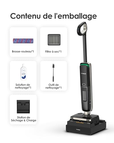 Tineco Floor One S9 Master Cordless Vacuum Cleaner, ThermoBlast Technology, Floor Wash with Hot Water, StreakFree Squeegee 10 cm, Ultra-Thin 10 cm, FlashDry 85°C, 23 KPa, Flat Rat 180