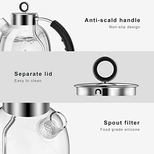 ASCOT Electric Kettle, Glass Electric Tea Kettle Gifts for Men/Women