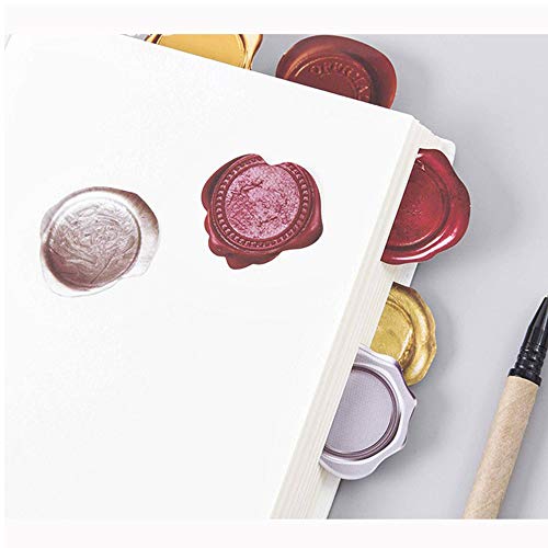 135 Pcs/3 Sets Vintage Wax Stamp Stickers Self Adhesive PVC Sticker Round Shaped Envelope/Bag Seal Decor with Box by EORTA for Diary Planner Craft Scrapbook DIY Gift, Kids, Students, Wax Stamp Theme