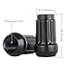 ECCPP 1/2-20 Wheel Lug Nuts 23Pieces+2Keys 1/2-20 Black Thread Acorn Spline Tuner Drive Close End 1/2