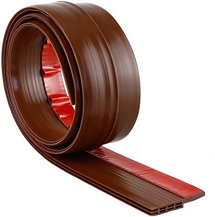 Under Door Sweep, Self-adhesive Door Draft Blocker Weatherstrip Door Bottom Sweep Seal 2" Width x 39" Length, Weather Stripping, Anti-Noise, Anti-Bug (Brown)