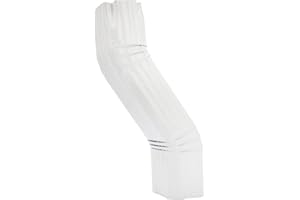 IGIUA Gutter Downspout OFFSET White (Gloss) Aluminum gutter downspout elbow extensions. (3X4 A-Style)