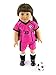 Pink & Black Soccer Player Outfit with Uniform, Shin Guards, Socks, Soccer Ball, and Shoes | Fits 18