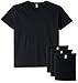 Fruit of the Loom Men's V-Neck T-Shirt (4 Pack), Black, Large