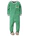 Carter's Baby Boys' Snug Fit Cotton Striped Footie (24 Months, Green Monkey)