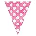 Polka Dot Pennant Flag Banner - 12 Ft | Hot Pink | 1 Pc