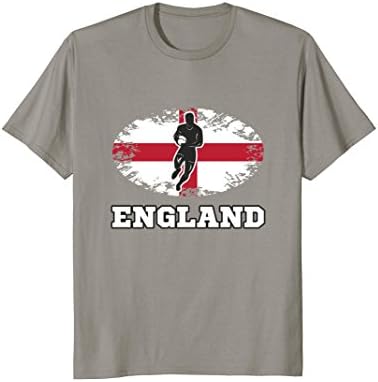 Mens Distressed England Rugby Pride T Shirt 2XL Slate
