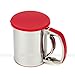 Astra Gourmet Stainless Steel Flour Sifter Sieve with Lid and Bottom Cover, Icing and Sugar Sifter(Red)