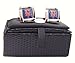 aminco MLB NY New York Mets Square Cufflinks with Square Shape Logo Design Gift Box Set