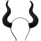 mdgfge Black Devil Horns Headband Gothic Large Dark Dragon Demon Headwear Antler Hair Hoop for Women Men Halloween Cosplay Masquerade Party Headdress Supplies