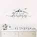 Life is for Adventures Wall Decal, Quote Decal, Mountain Design Wall Decals, Flying Birds Wall Sticker, Travel Decor, Adventure Decor, Home Decal Wall Stickers(Y15) (57X23cm, Black)
