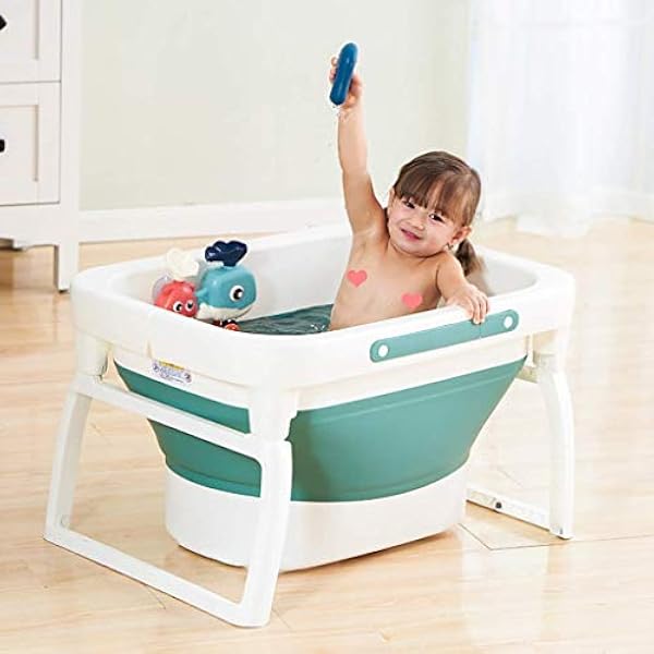 My1mey Baignoire Bebe Baignoire Portable Pour Enfants Baignoire Et Siege Pliants Grande Piscine Pour Nouveau Ne