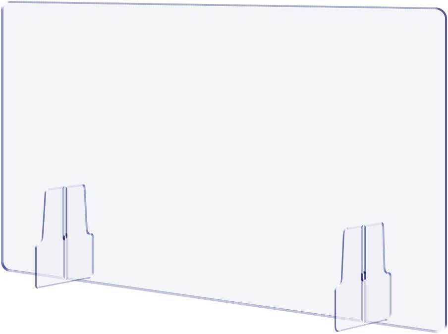 Amazon 当日発送 改良版 キャスト板採用 特大足付き 高透明度アクリル板 本体 約幅900ｘ高さ600mm 窓なし パーティション 衝立 文房具 オフィス用品