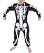 Noroze Boys Girls Kids Hoodie Jumpsuit Onesie One Piece Pajamas (Skeleton Black, 11/12 Years)