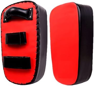 Kick Boxing Pad Punching Bag Foot Target Boxing Mitt MMA UFC Sparring Black red