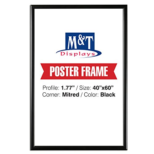 M&T Displays Snap Poster Frame 40x60 Inch Black