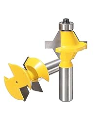 Bestgle   Juego de 2 puntas de bizcocho de 120 grados a juego con ranura para lengua y herramientas de cortador de cincel, vástago de 1 2"
