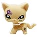 Littlest Pet Shop RARE Short Hair Cat kitty Yellow Purple Flowers LPS Toy #1962