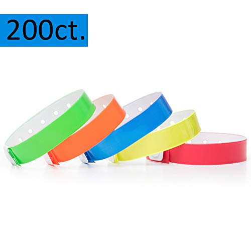 Ouchan Multicolor Plastic Wristbands Variety Pack- 200 Pack Vinyl Wristbands for Parties Events - Thumbnail 5